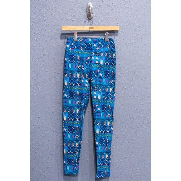 NWOT LuLaRoe Blues Graphic Leggings One Size (OS) - Picture 1 of 4